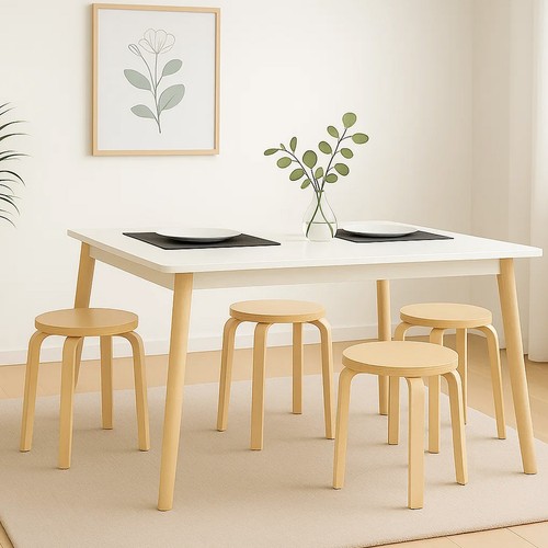 Pack sturdy wooden stools - wooden,