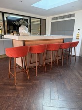 5 wooden  Orange Suede