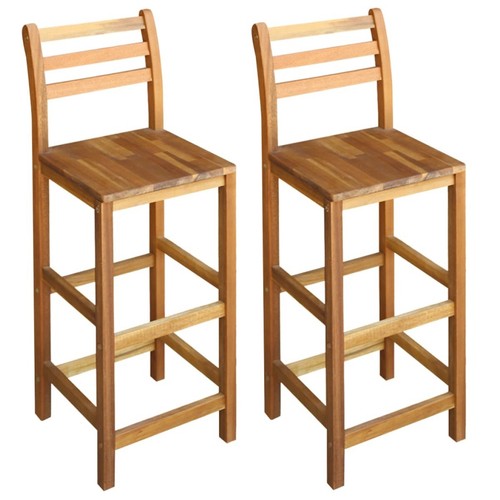 Vintage wooden bar - stools, 2