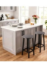 Set of 2 Wooden Bar Stools |