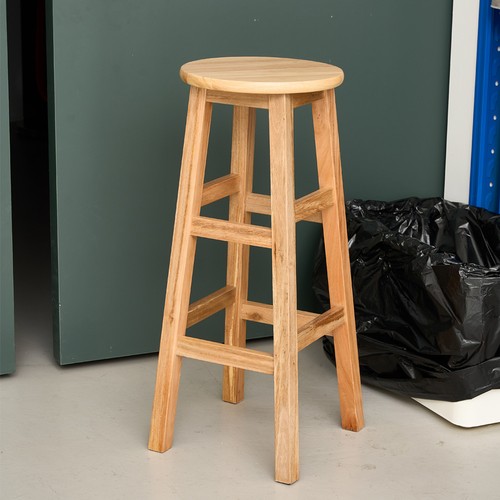 Wooden bar stool kitchen - stool,