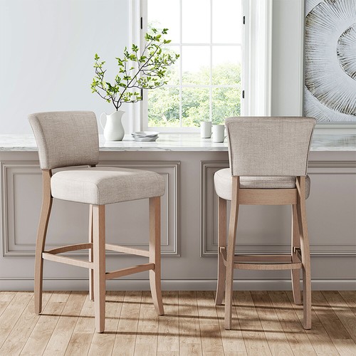 Linen barstool chairs high - barstool,