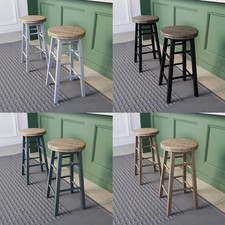 2 x Bar Stools Wooden